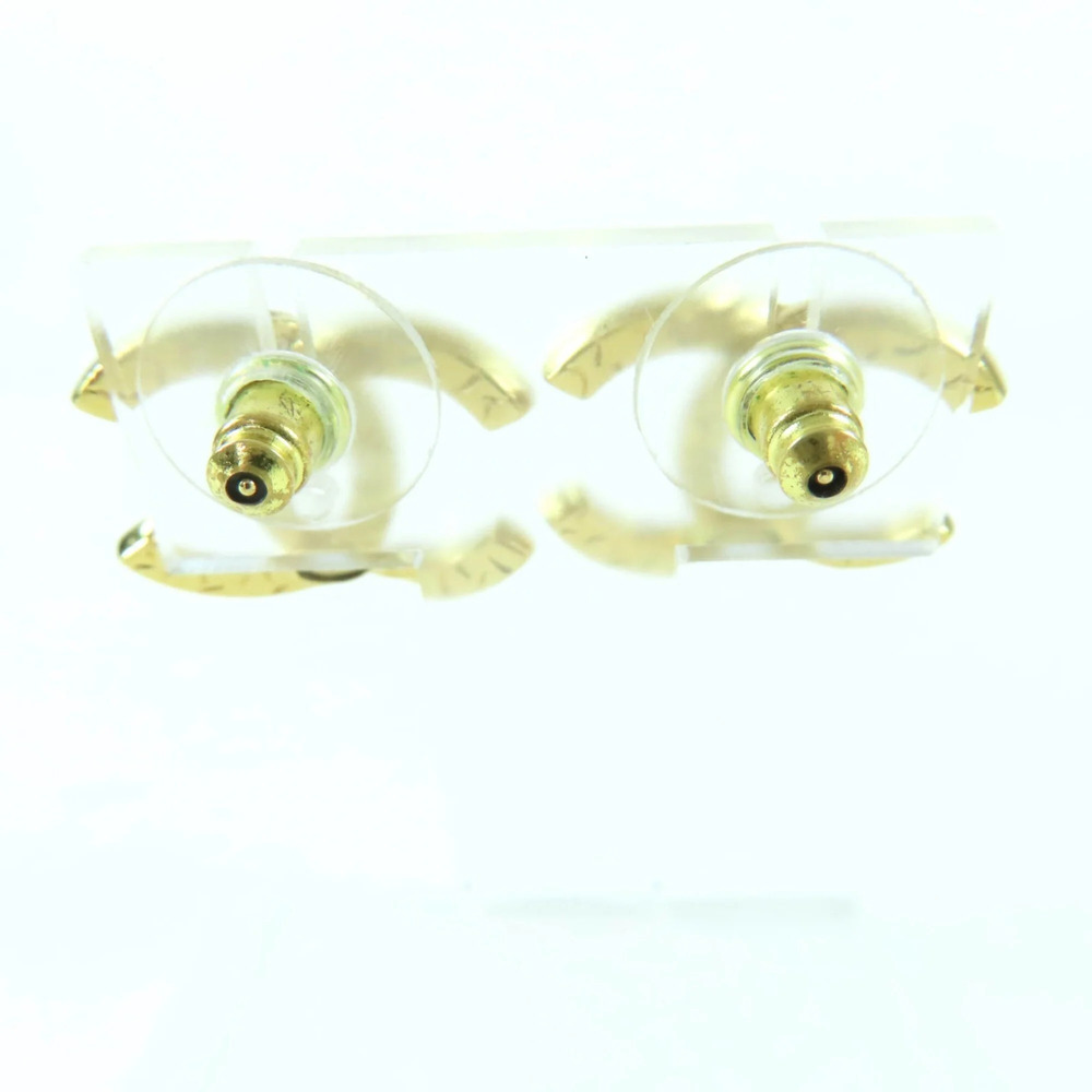 CHANEL Gold Logo Earrings - Picture 4 of 7
